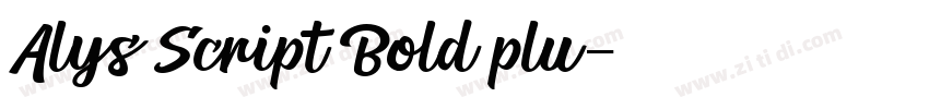 Alys Script Bold plu字体转换